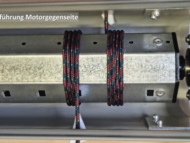 Seilwicklung, Seilfuehrung Motorgegenseite Seilwicklung, Seilfuehrung Motorgegenseite